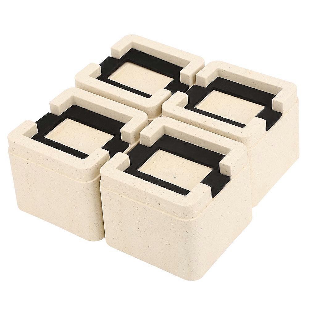 Set of 4 Stackable Bed Leg Pads, Non-Slip Furniture Leg Pads for Sofa, Cabinet, Table