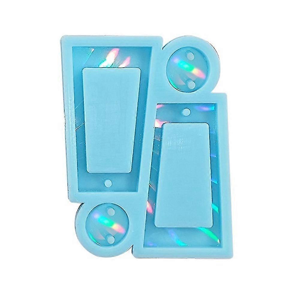 אור וצל הולוגרפי שרף אפוקסי עובש סיליקון DIY עגיל הולוגרפי תליון שרף אפוקסי