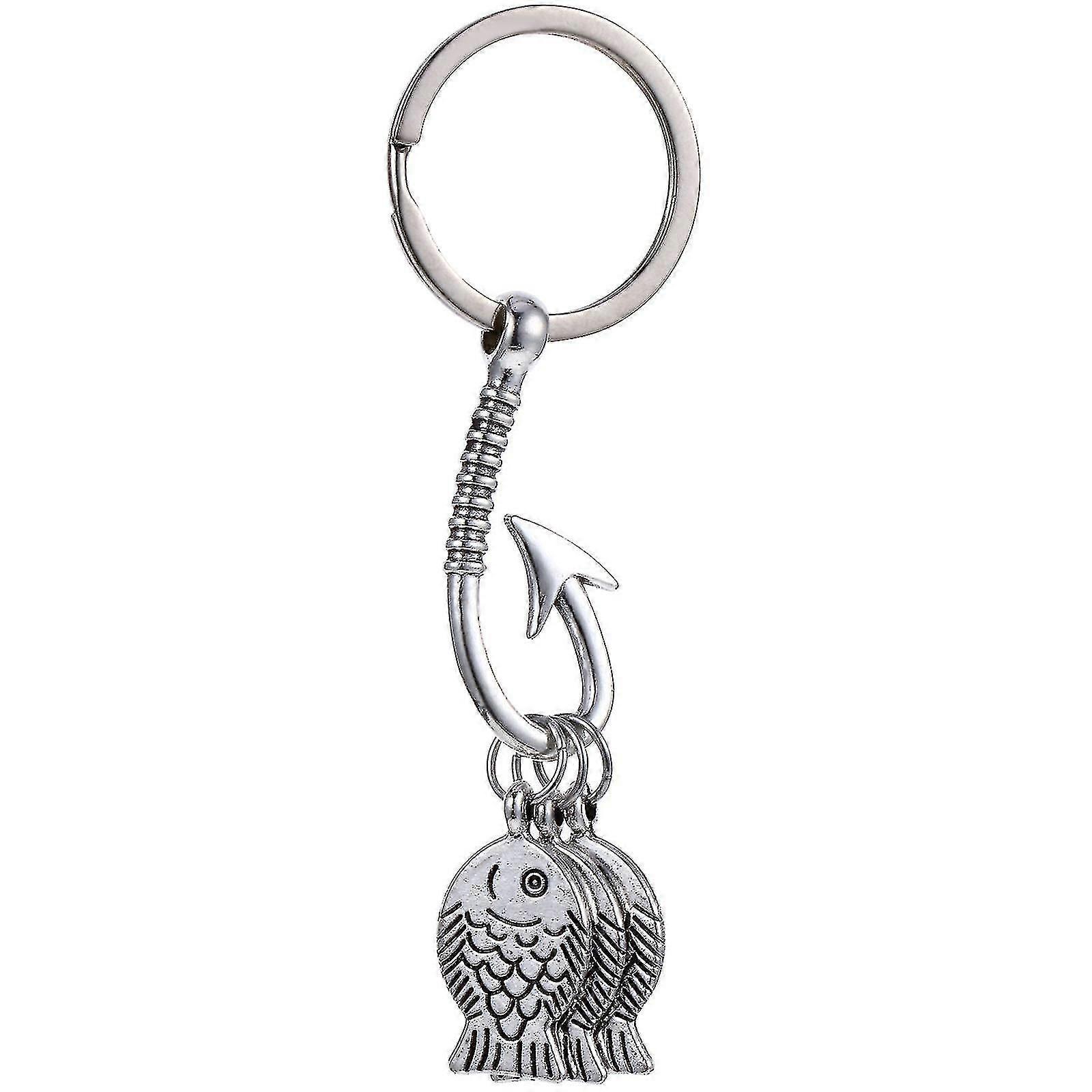 Fathers Day Fishhook Keychain  Creative Gift for Bag and Keys