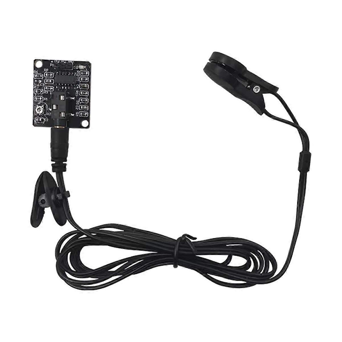 Heart Rate Ear Clip Development Kit ECG Sensor Measurement Module Supports Single Chip DIY