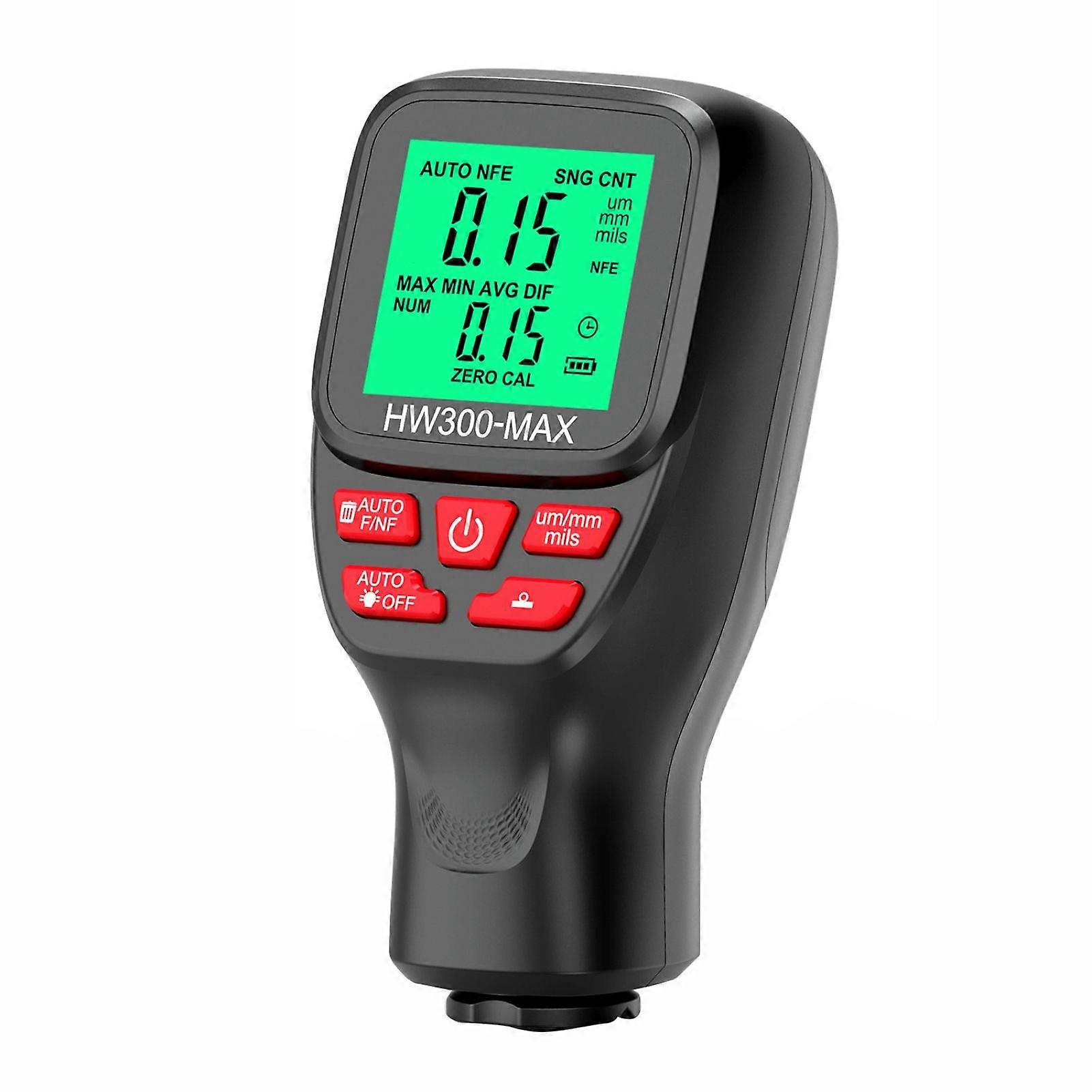 0-2000UM Thickness Gauge High Precise LCD Digital Automobile Film Thickness Meter Car Paint Coating Thickness Tester Three Probe Modes Three Units Swi