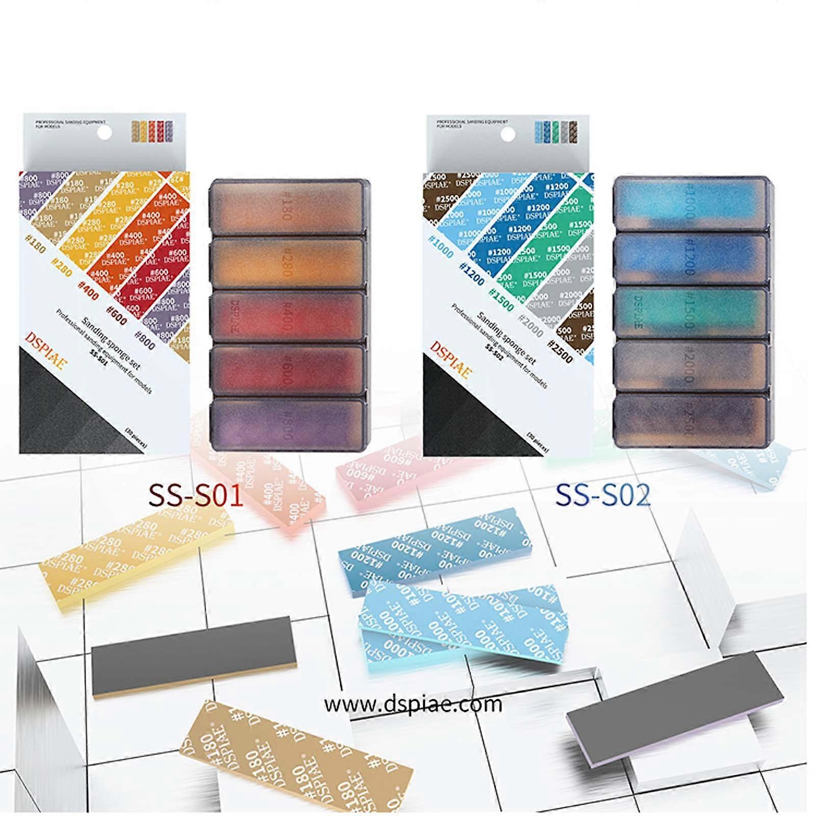 DSPIAE Sanding Sponge Set for Gundam GK Military Model Sandpaper Making Tool UE3