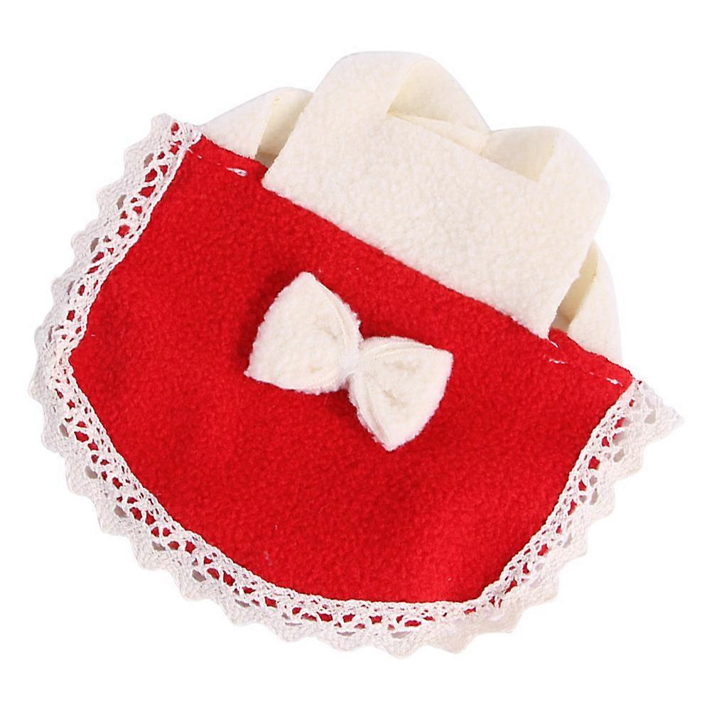 Pet Bow Shape Clothes Bow Tie Red Fabric for Daily Use 1Pcs