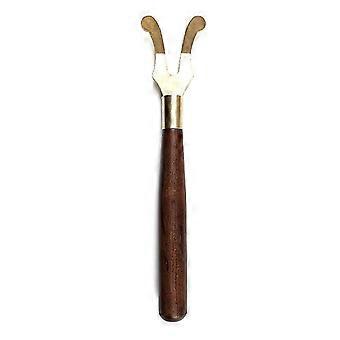 Teapot Lid Clip Heat Insulation Cast Iron Tea Kettle Cover Fork with Wooden Handle Teaware for Livin