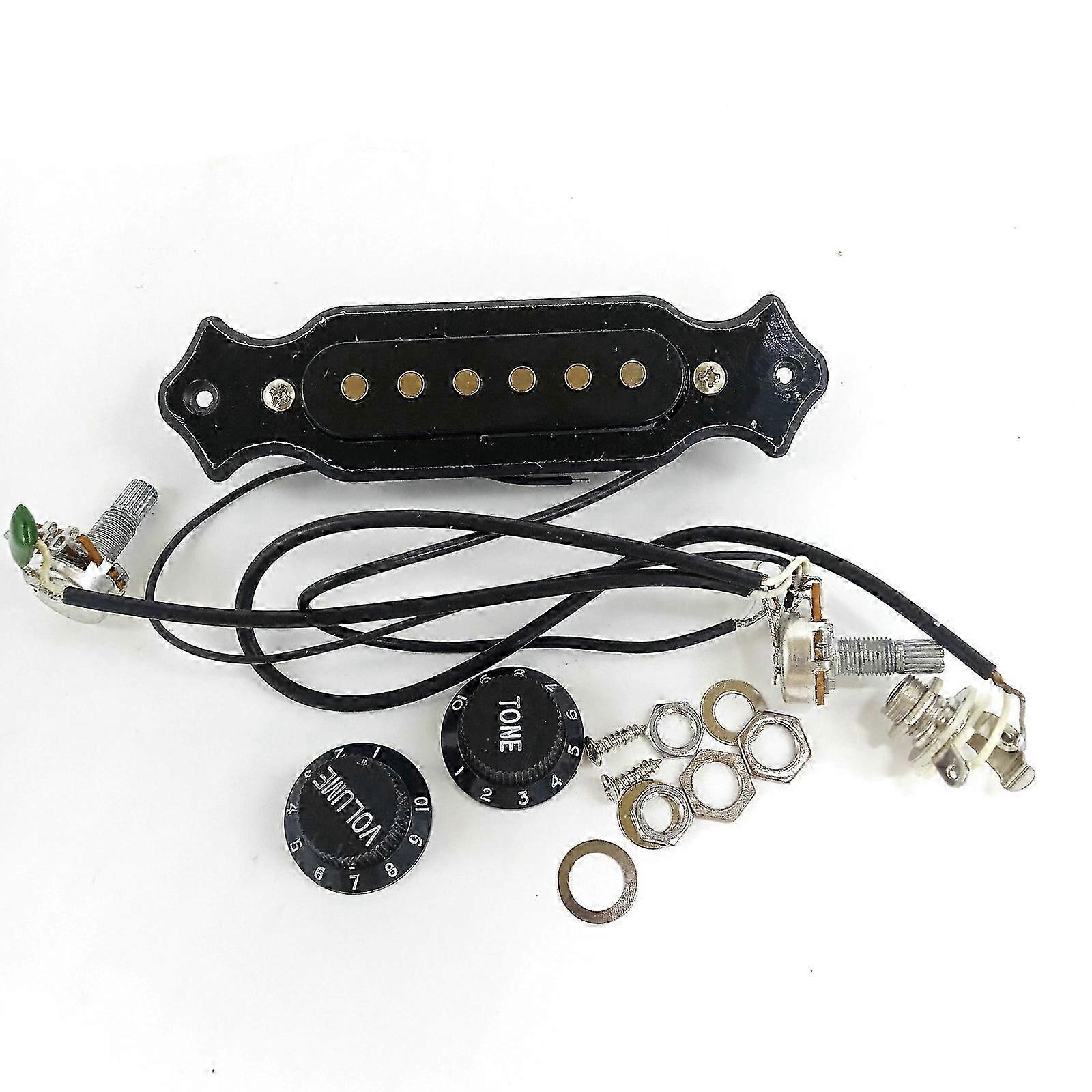 6 String Coil Guitar Harness Pickup Pre-Wired Single Tone With 1T1V Edition 0822