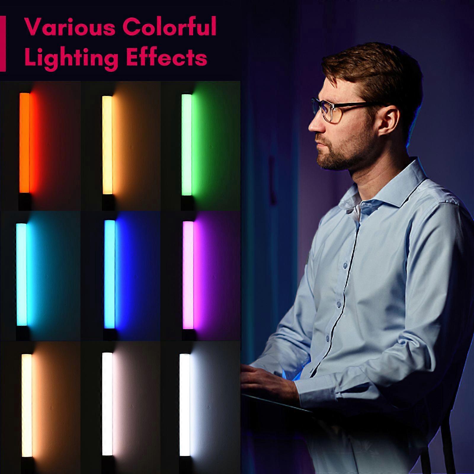 Andoer W150RGB-II Handheld RGB Light Tube LED Video Light Wand 2500K-9000K Dimmable 20 Lighting Scene Effects Built-in Battery with LCD Screen for Vlo