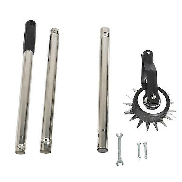 Rotary lawn edger, 3 sections, 135 cm, single-wheel design for easy trimming