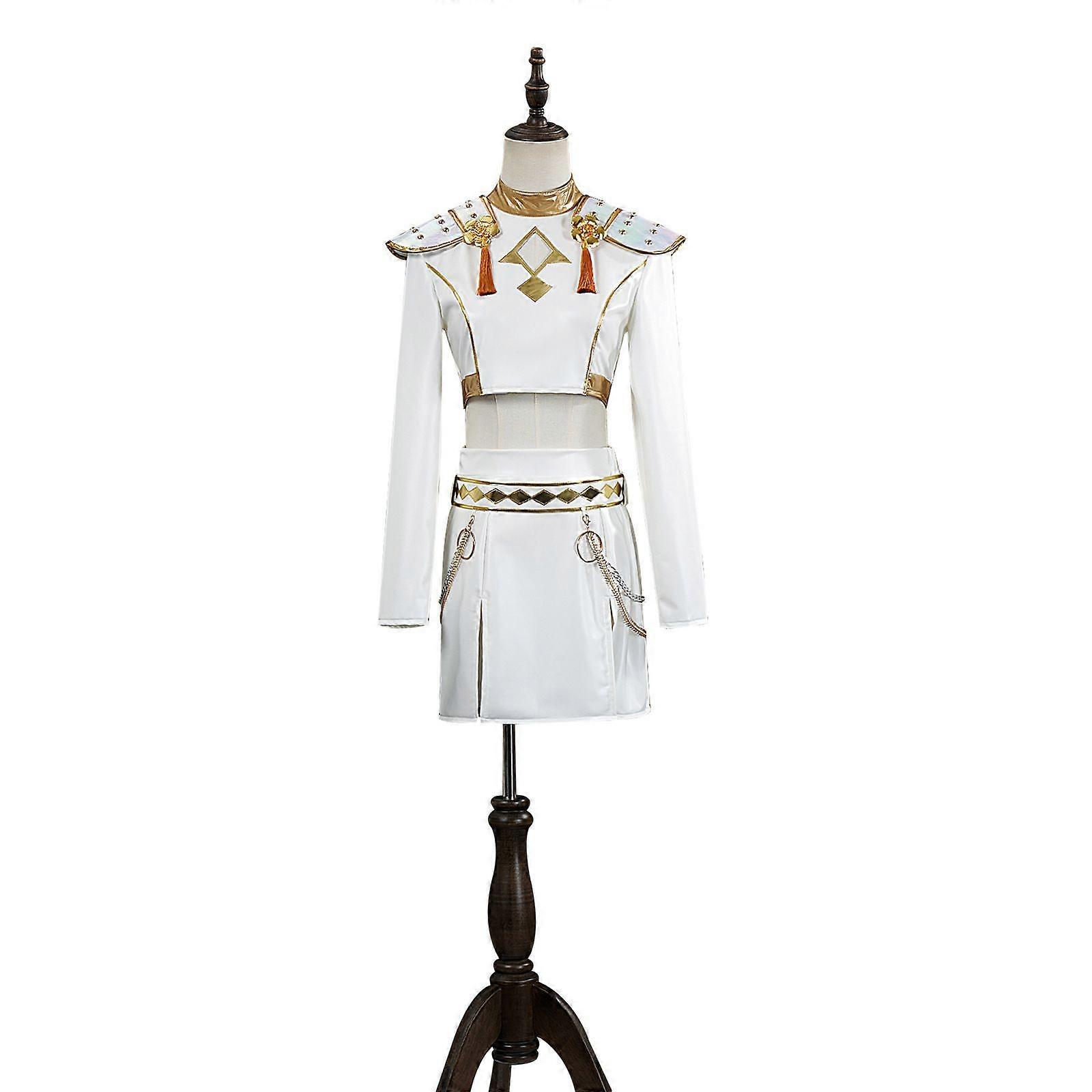 KPop Demon Hunters Cosplay Costume Set Rumi Zoey Halloween Party Déguisement pour femmes Blanc _a A