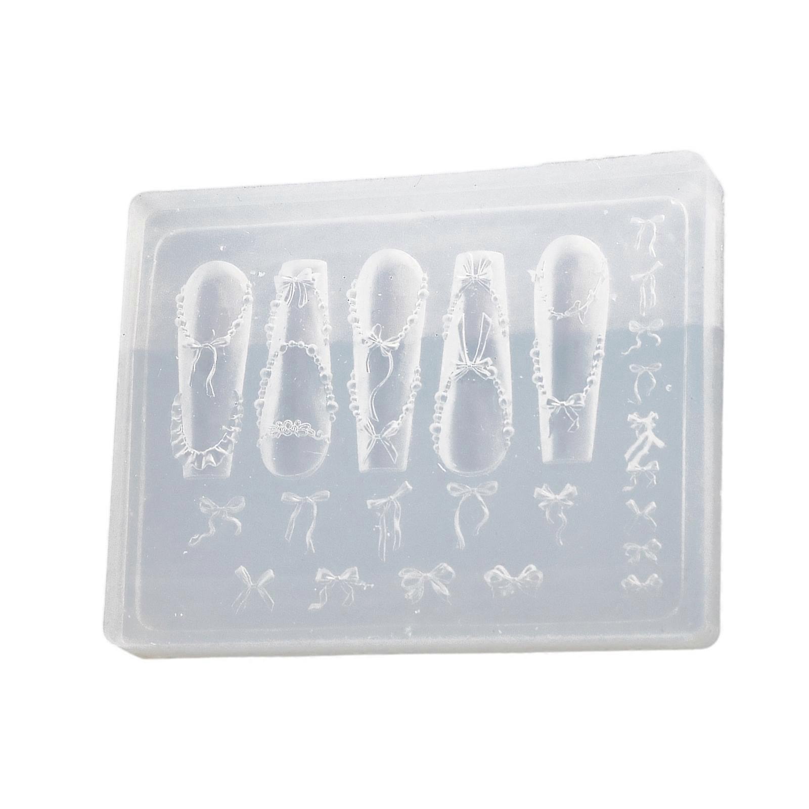 Flexible Nail Art Silicone Mold 3D Textured Patterns For DIY Enthusiasts And Salon Use Multicolor
