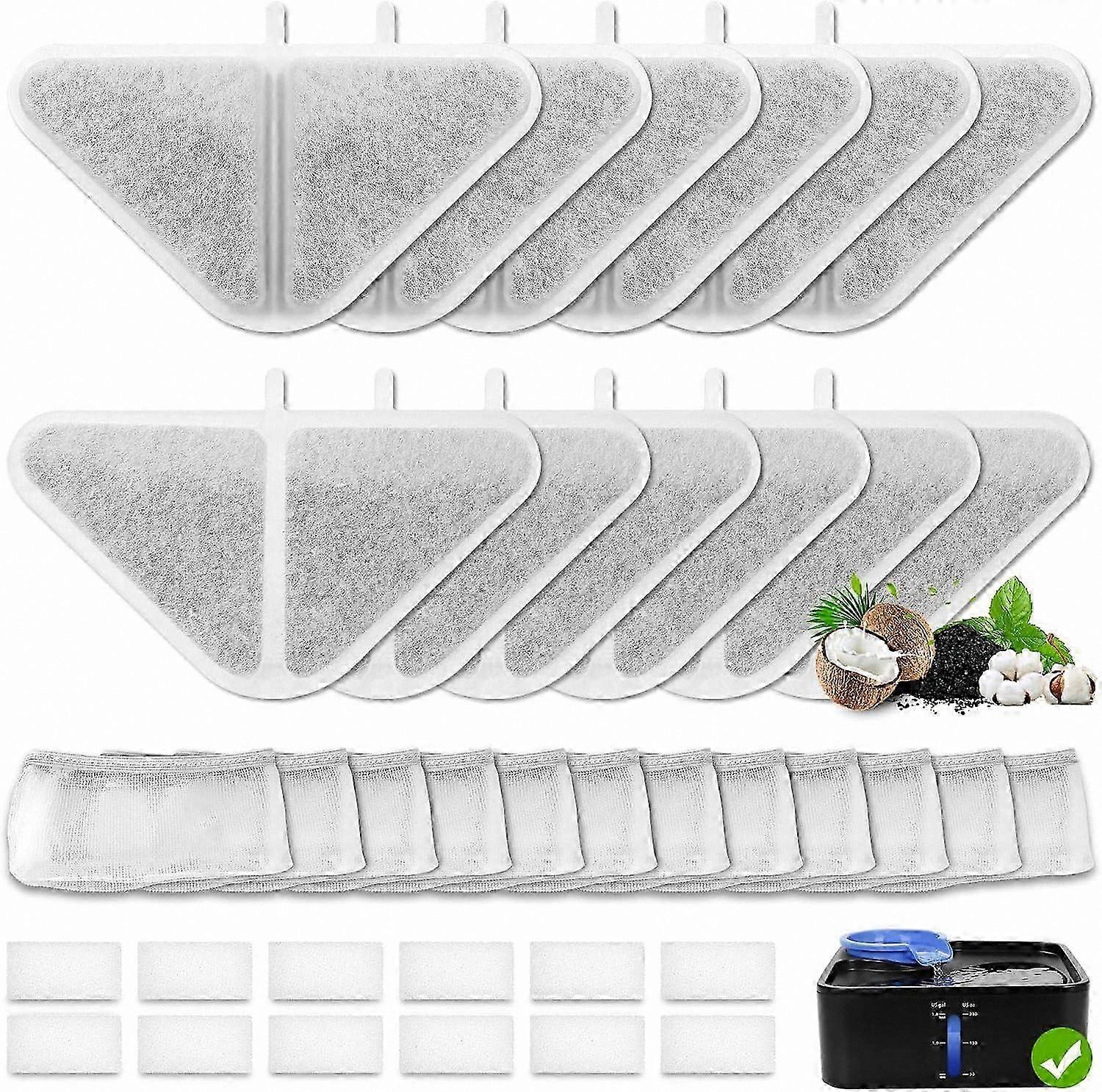 5-Layer Replacement Filters for 7L Pet Water Fountain, Compatible with 230oz Dog Fountains