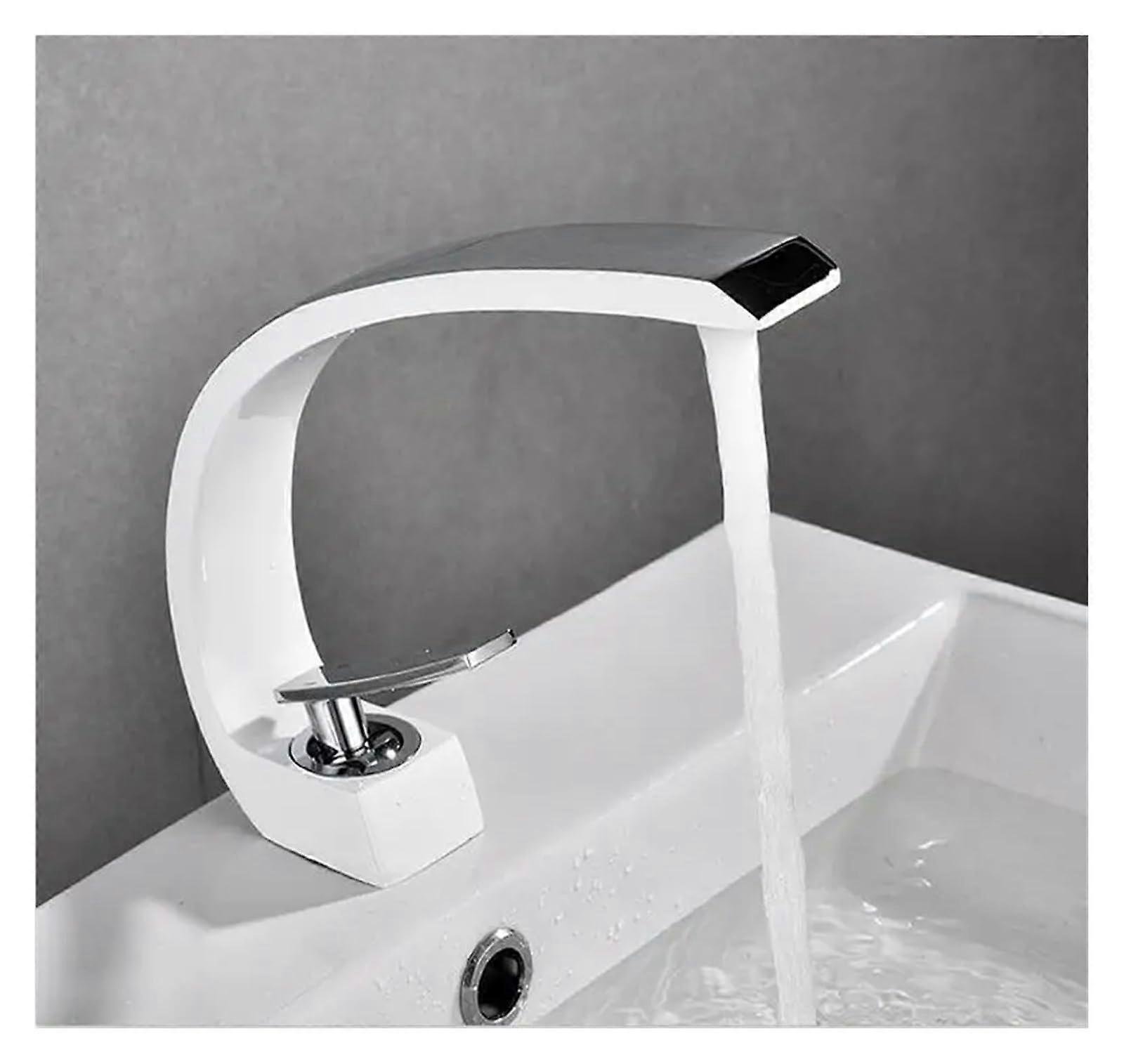Faucet Rose Gold Kitchen Sink Faucet With Basin Lever Single Hole Waterfall Easy To Install Hot Cold Rose Gold Finish