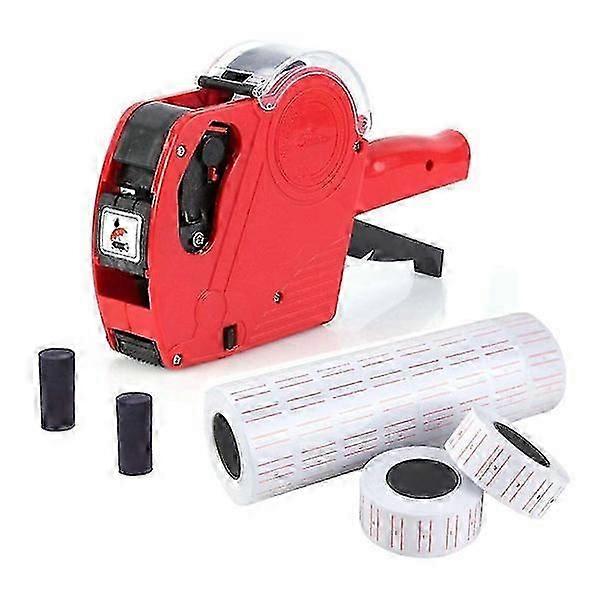 Label gun 1 row 8 characters retail price tag Gun set with 10 label rolls and 2 ink cartridges null none