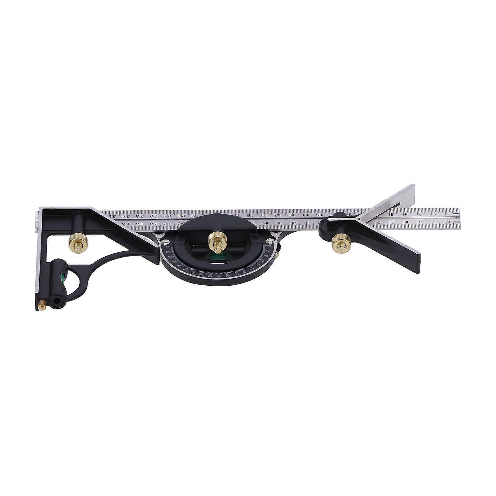 Combination Ruler Stainless Steel Caliper Protractor Angle Guage Woodworking Measure Tool 300mm