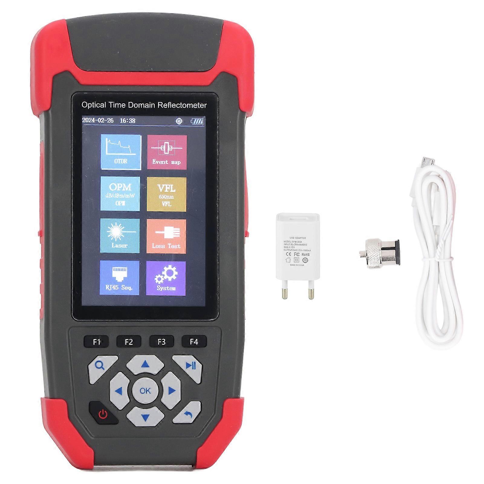 Fiber Optic 1310 1550nm Wavelength 24dB 22dB Dynamic Range 10m to 60Km Test Rang OTDR VFL OPM Tester