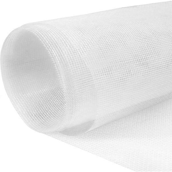 Mosquito Net for Windows, Adjustable Window Screen on Roll, White Fiberglass Fabric Fireproof