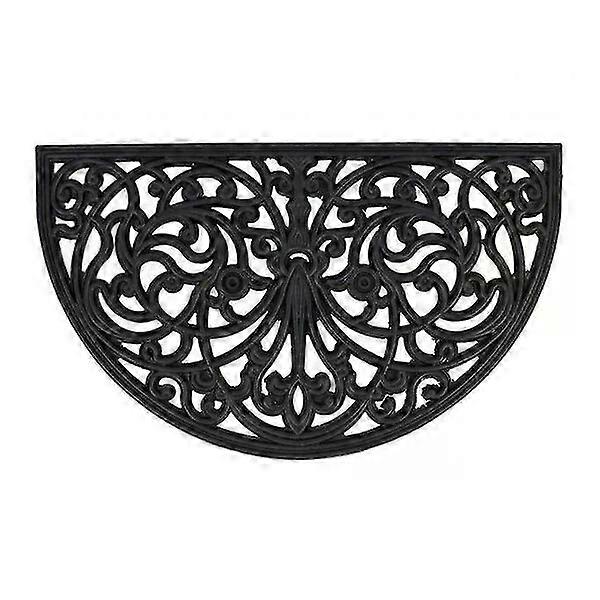 Rubber door mat with decoration, practical, non - slip and easy to clean