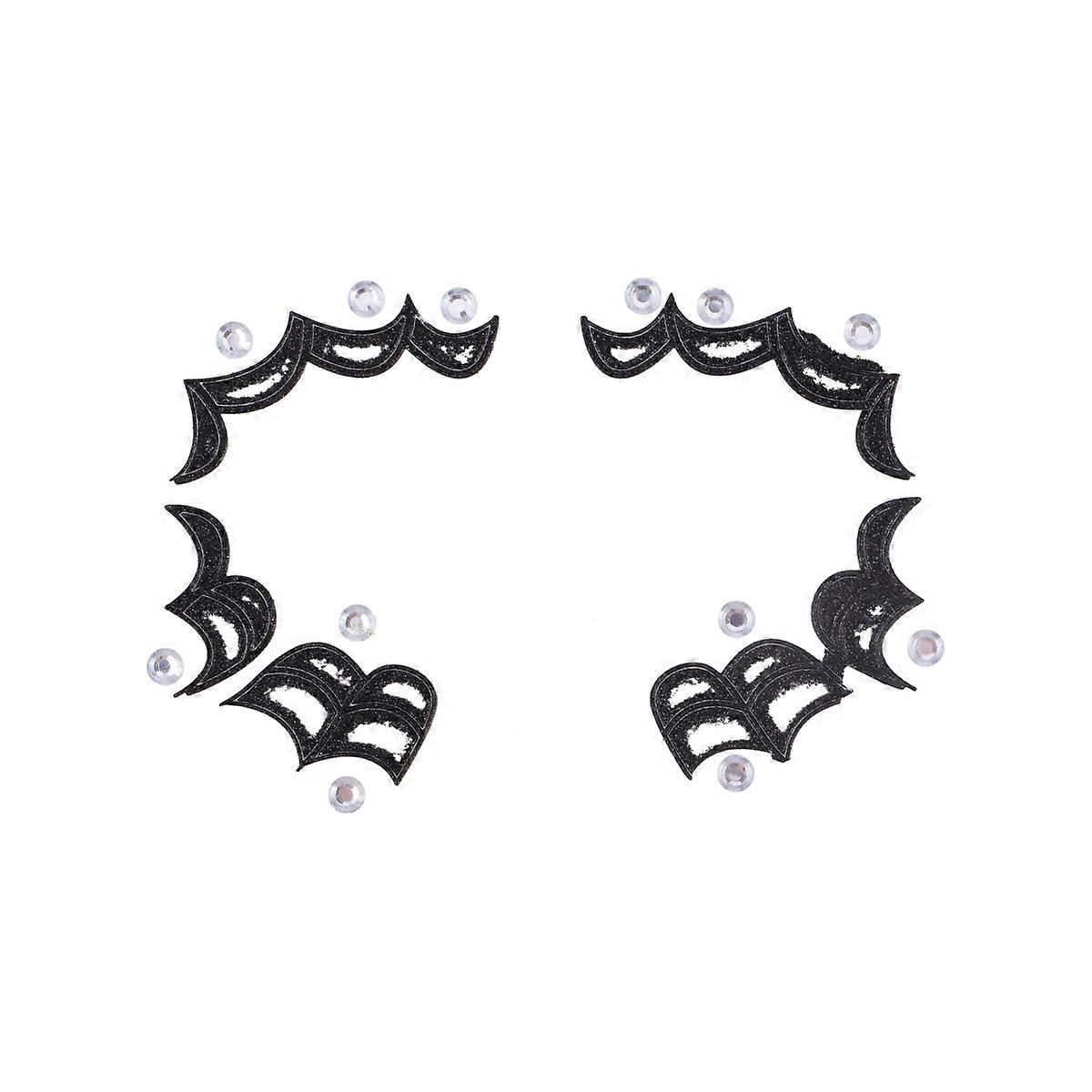 Halloween Decorations Unique Eye Stickers Craft for Decoration Item 4.8X3.5X0.1In Black Face Decoration 1Set