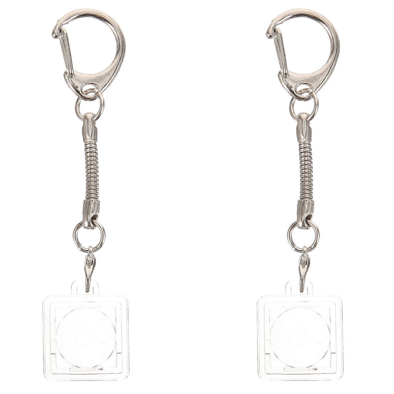 Keyboard Key Chain Bag Hanging Ornament for DIY Use 1Set Transparent