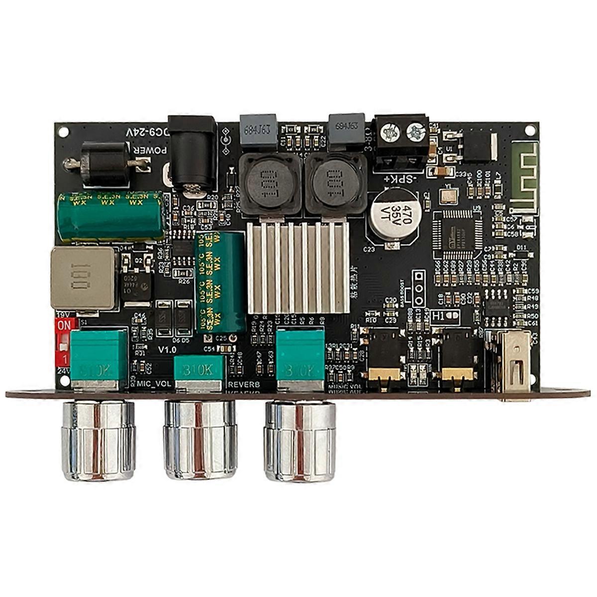 1001UM Bluetooth 5.3 Leistungsverstärkerplatine Subwoofer Leistungsverstärker Mono 100W Verstärkermodul mit Mikrofonhall