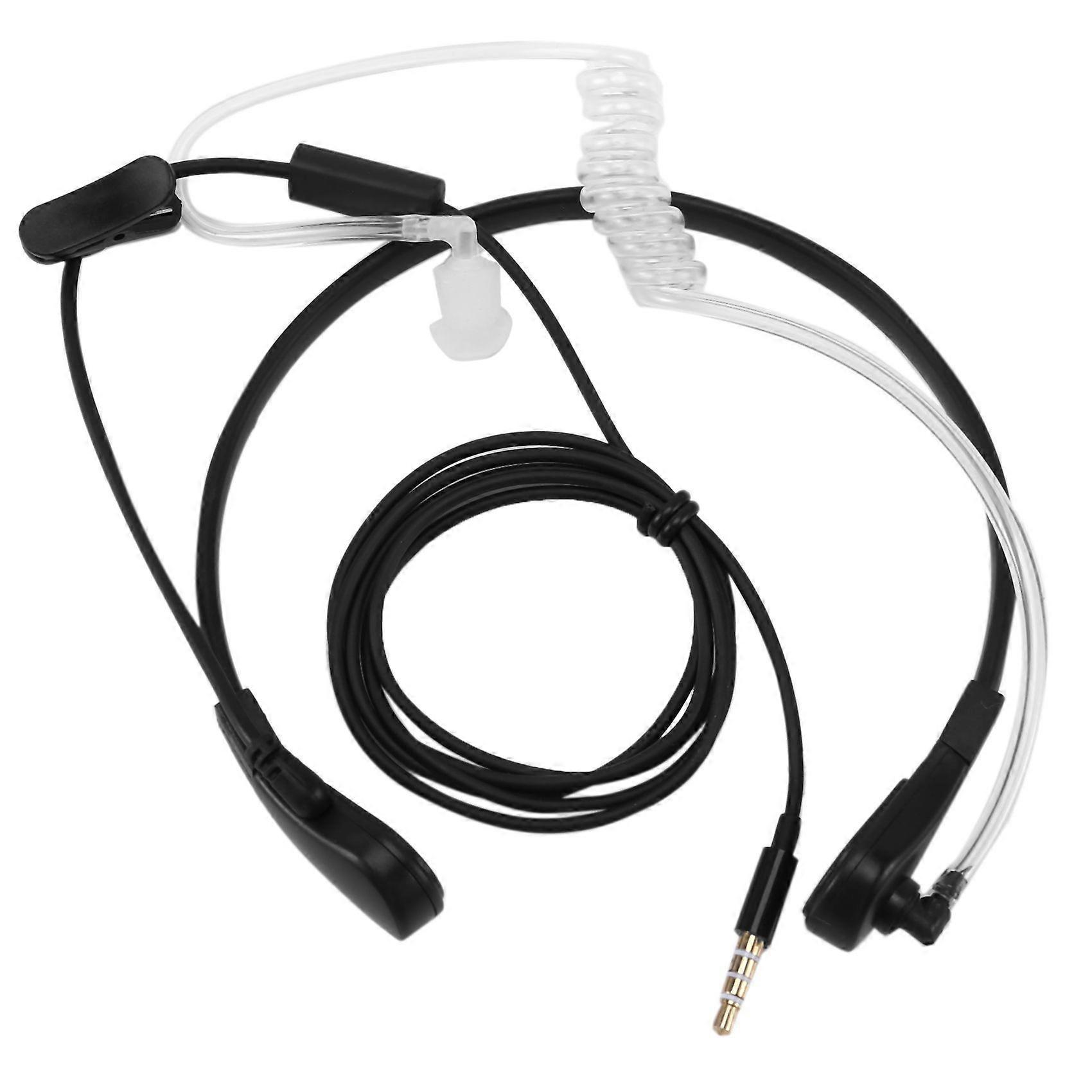 1pin 3.5mm Throat Mic Microphone Covert Acoustic Tube Earpiece Headset For Samsung/HTC/LG/Blackberr