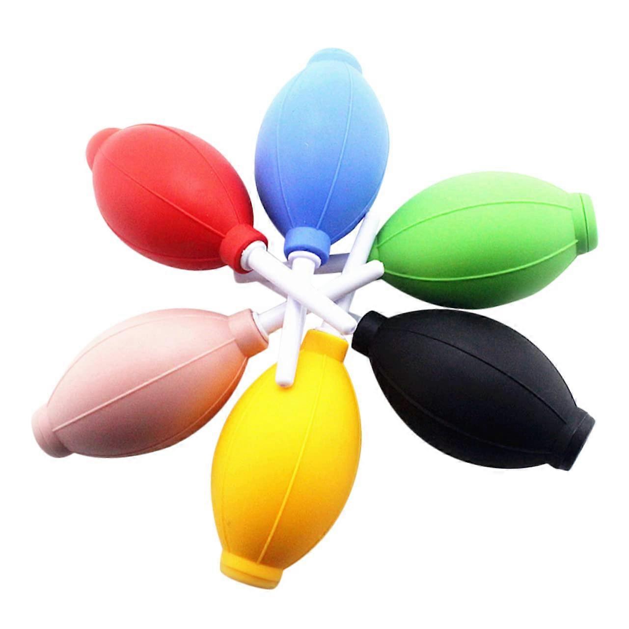 Camera Air Blower 6 Piece Set Durable TPE Material Sealed Nozzle For Lenses Keyboards Eyelashes Easy Use Storage