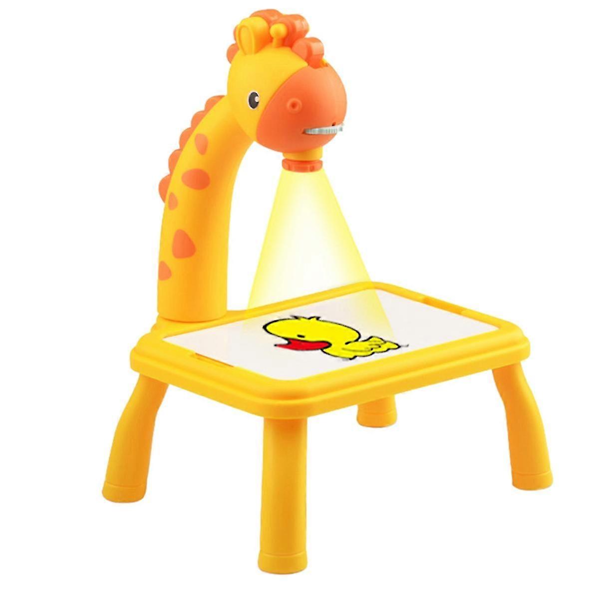 鹿の投影を備えた電気製図板:子供向けの消しゴム可能な表面を備えた多機能ライティングおよび学習ボード