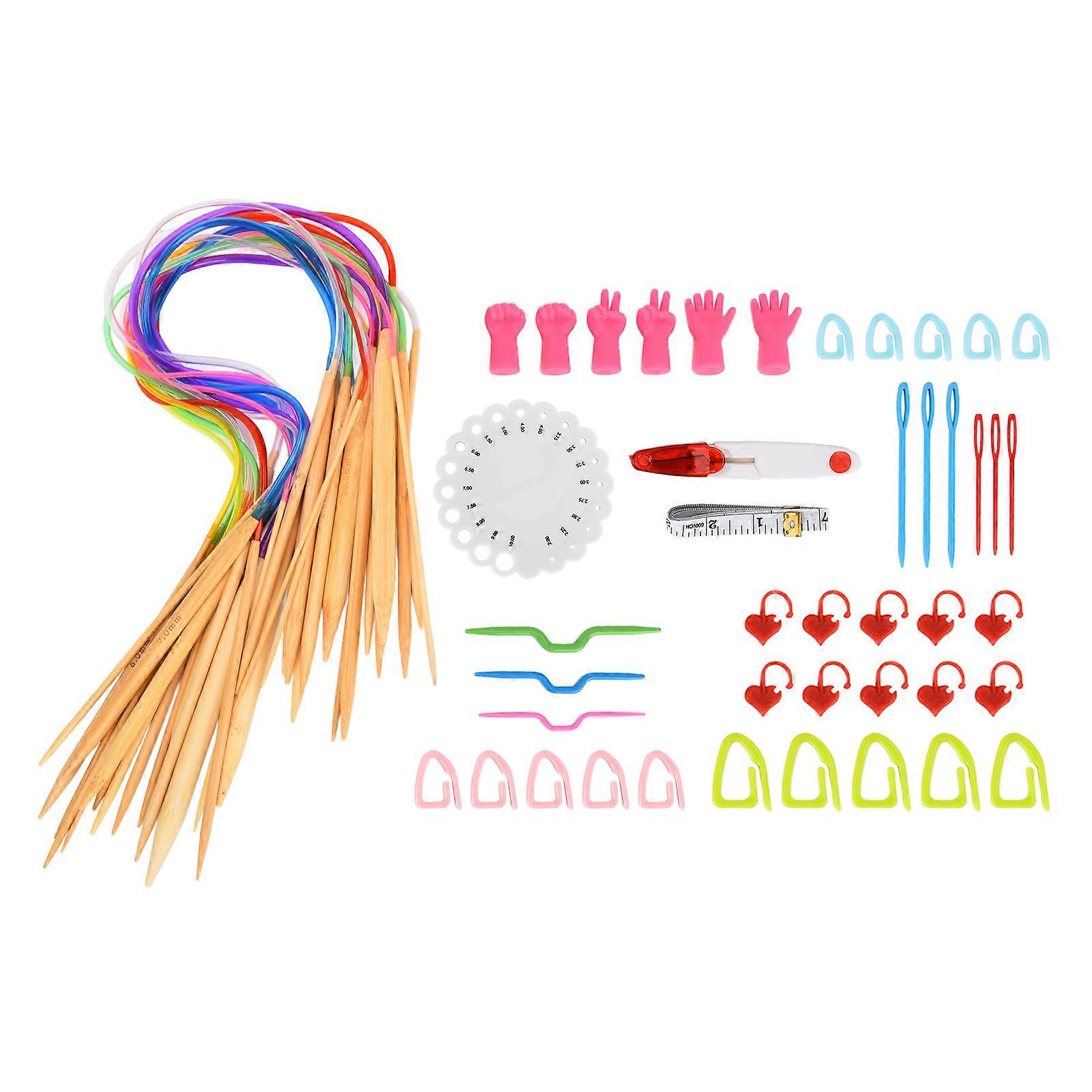 Comfortable Grip Knitting Needle Set 2.0-10.0mm for All Ages