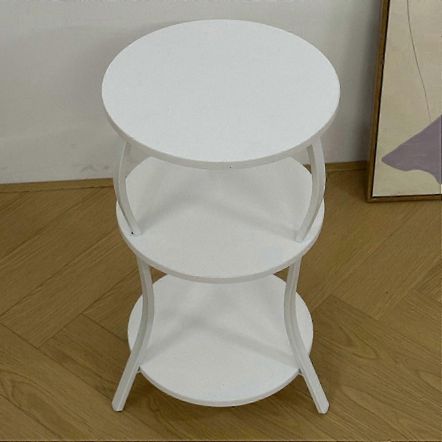 Type A AWD-1 Round Side Table 3-Tier Small Round End Table,300x550mm