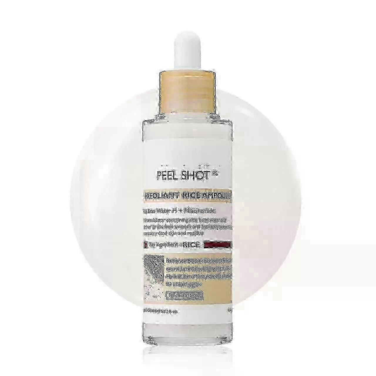 ExquisitePeel Shot Glow Rice Ampoule Duo Set with White and Black Rice Scrubs for Face and Body Exfoliation