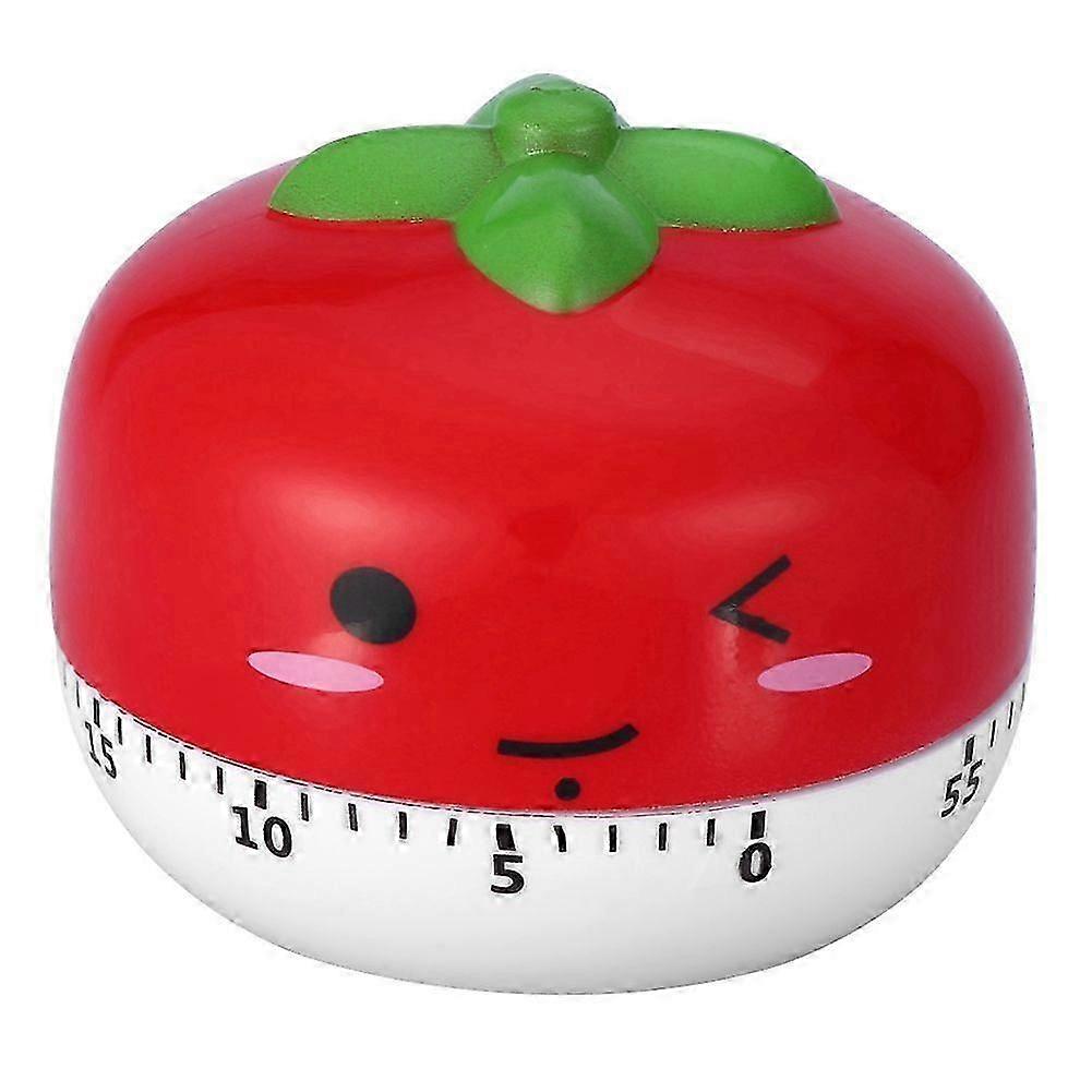 Mechanical Kitchen Timer, Manual Vegetable Shape Counter for Cooking Timing Tool (Red)