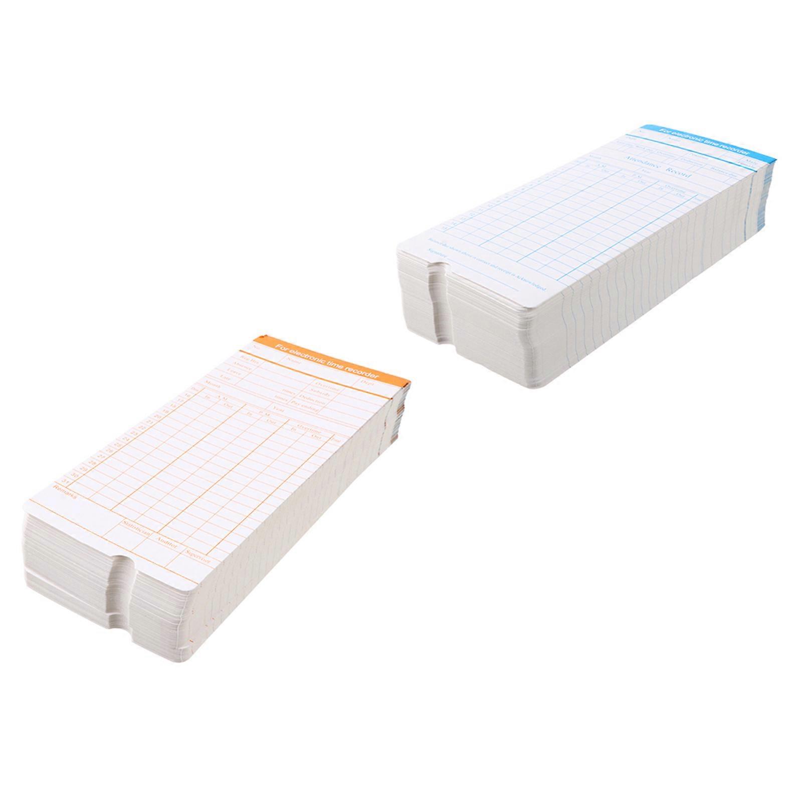 Attendance Paper Cards Cardstock Assorted Color Material for Office Use