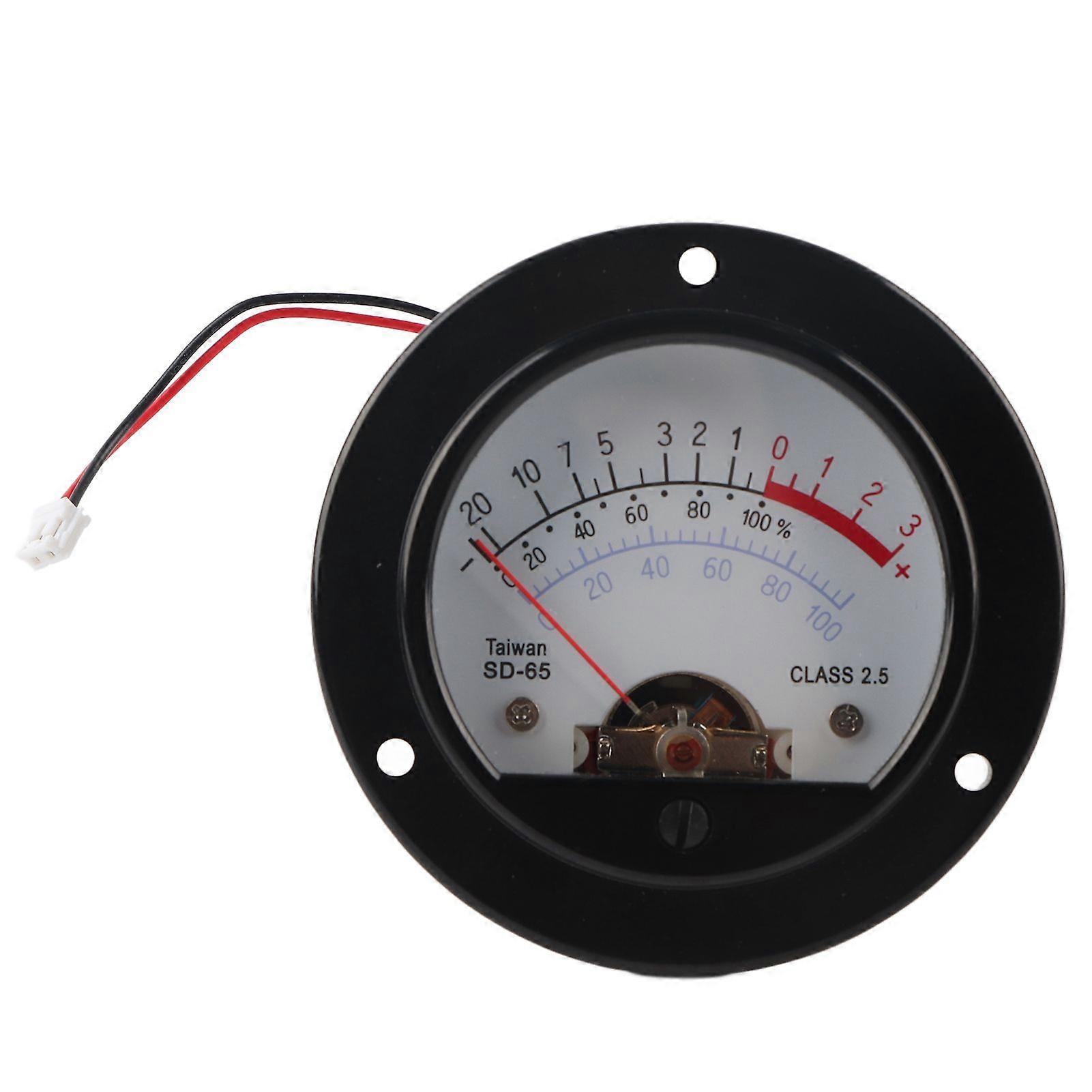 SD65 Pointer Type VU Meter Vintage Voltmeter Level Meter with Yellow Backlight