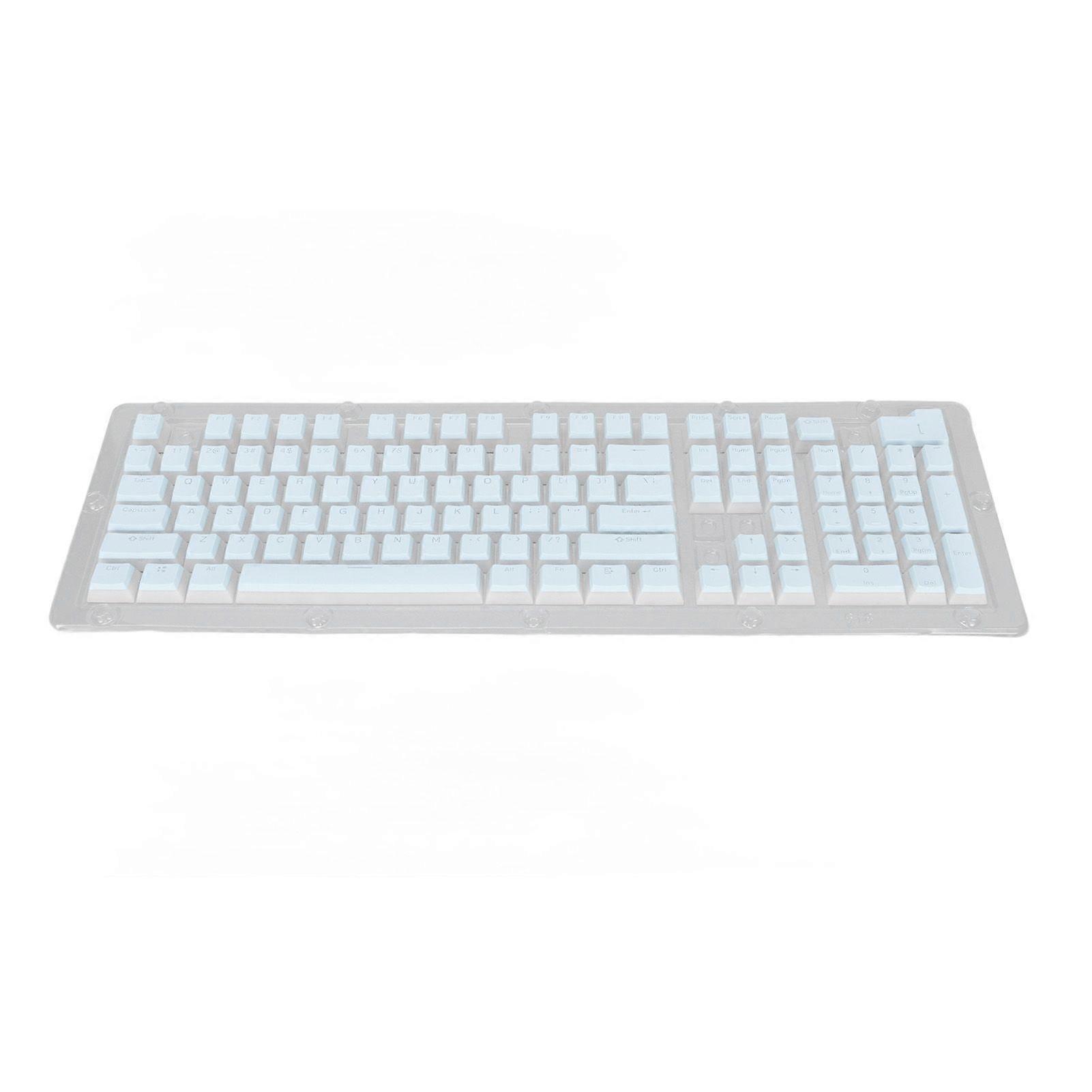 PBT Keycaps High Low Layout Double Layer 2 Color 108 Keys Mechanical Keyboards for 61 87 104 108 Key Keyboard Blue