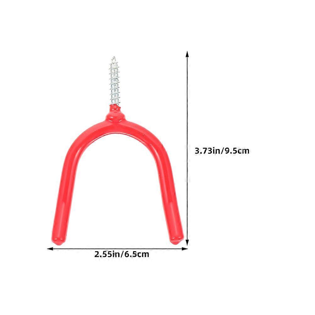 Utility Hooks Wall Hanging Hook Garage Tool Holder 48Pcs Red