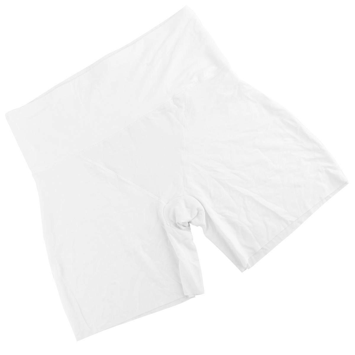 Under Skirt Shorts High Waist Safety Pants for Daily Wear Female White Fabric Features Anti-Emptied Function 1Pack