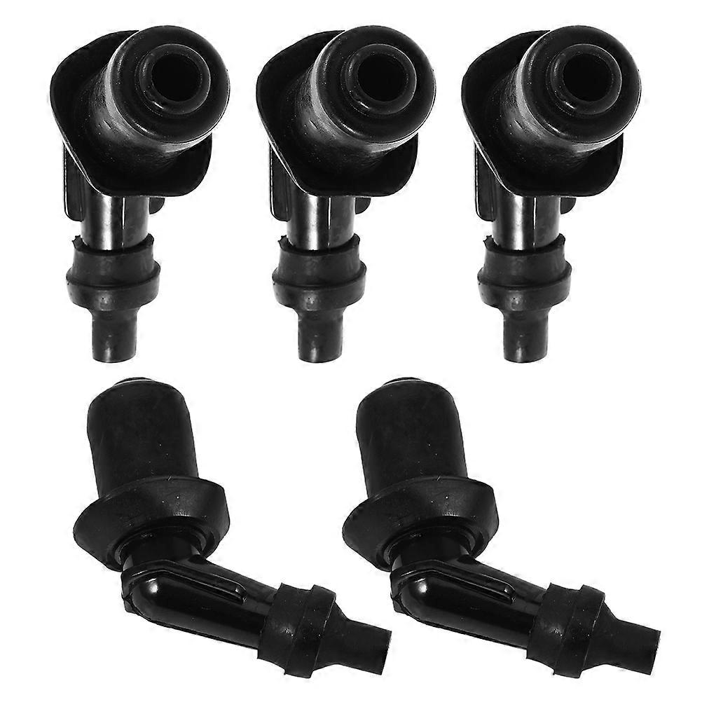 Spark Plug Boot Cap for Scooter Replacement Black Plastic Efficient Engine Operation 5Pcs