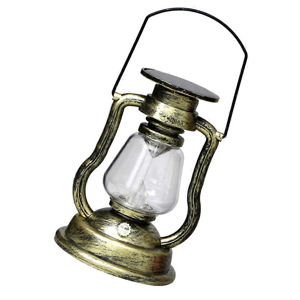 Solar Kerosene Lamp Vintage Handheld Lantern For Home Decor 18X10.5cm Decorative Outdoor Use 1Pc