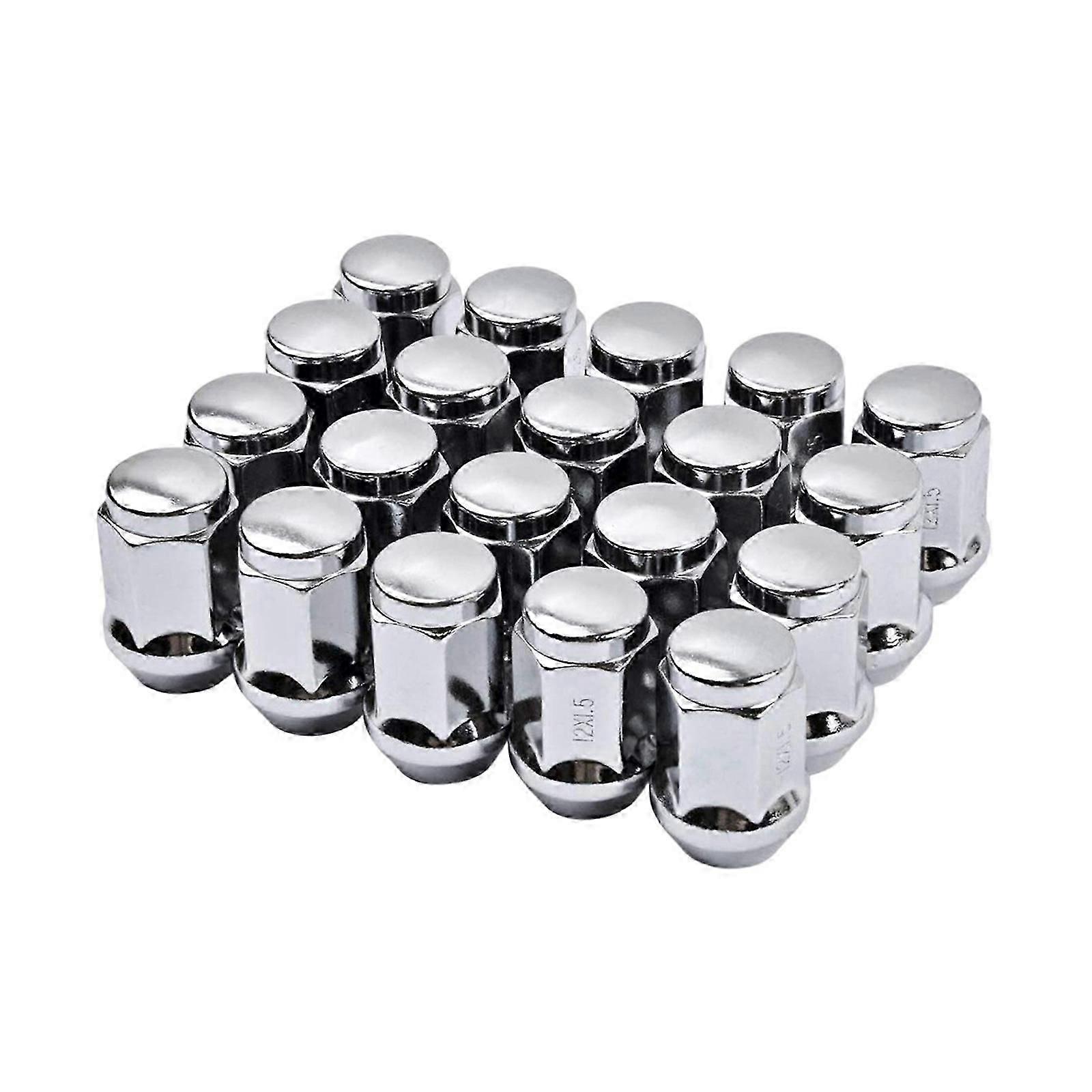 20Pcs M12x1.5 Closed End Bulge Acorn Lug Nut with Stylish Finish for Aftermarket & Factory Wheels Easy to Install