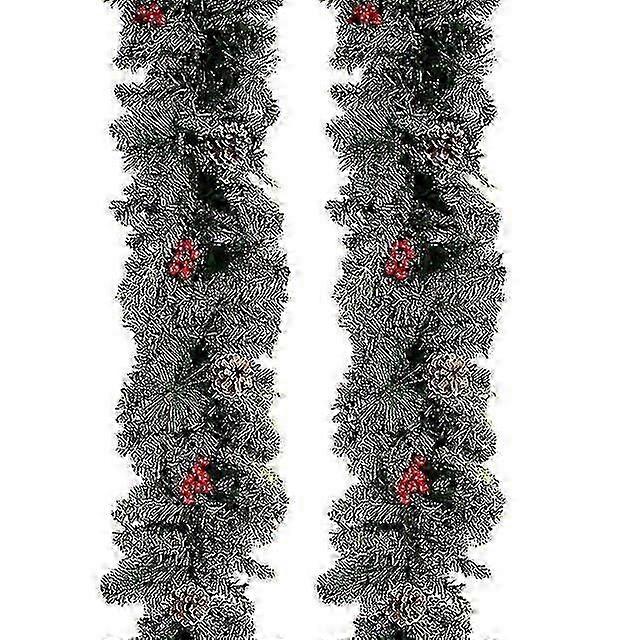 Pinecone Christmas wreath for fireplace - artificial berry garland