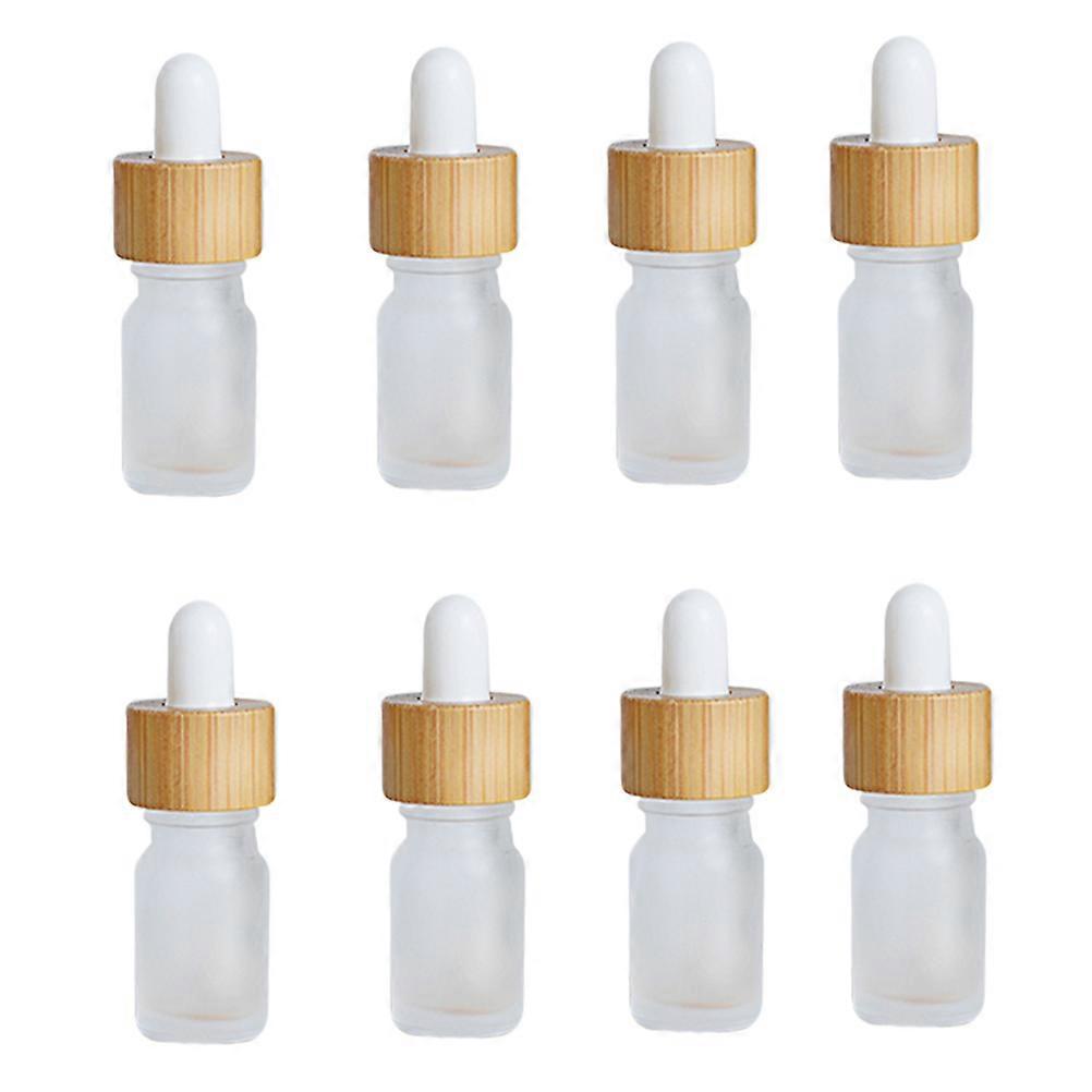 Empty Essential Oil Bottle 8Pcs Transparent Glass Eco-Reusable Storage Use