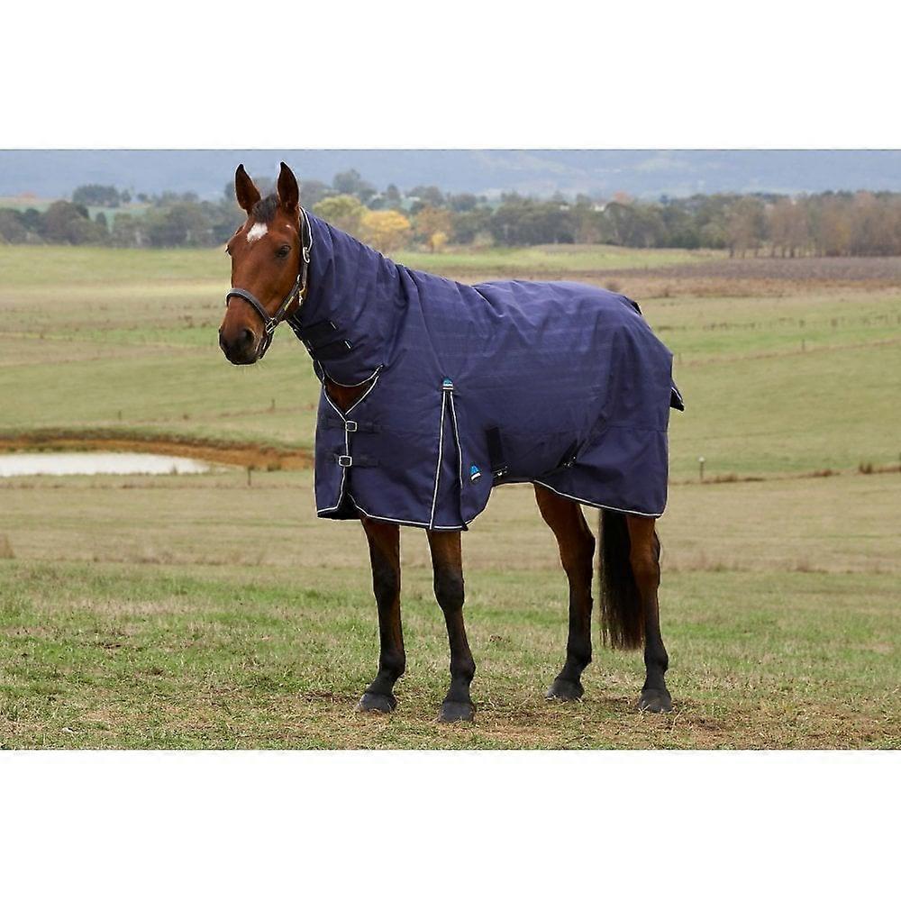 Weatherbeeta Comfitec Prelim 220g Turnout Combo Rug - Navy Embossed Plaid