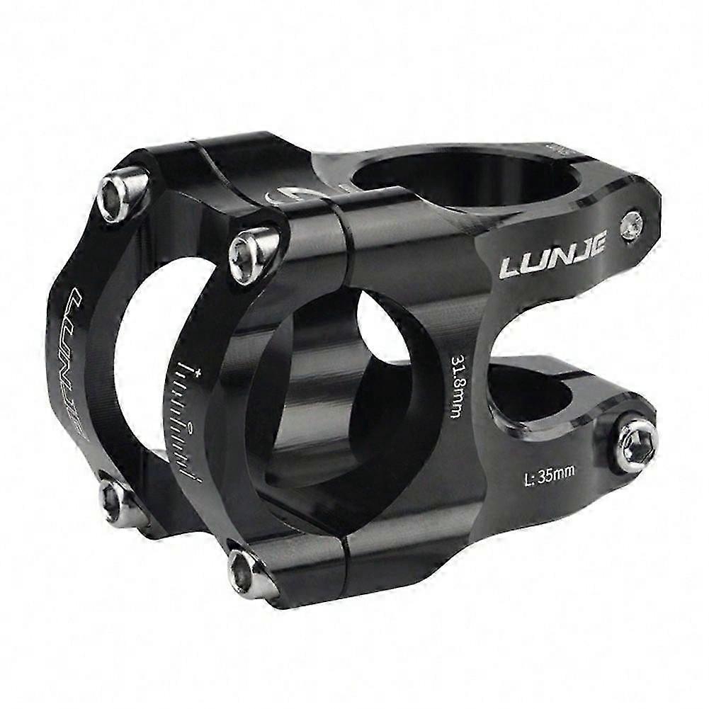 CNC Bicycle Handlebar Stem Power Short 35mm Mountain Bike Bridge 31.8 Pipe Cycling Stem,Black