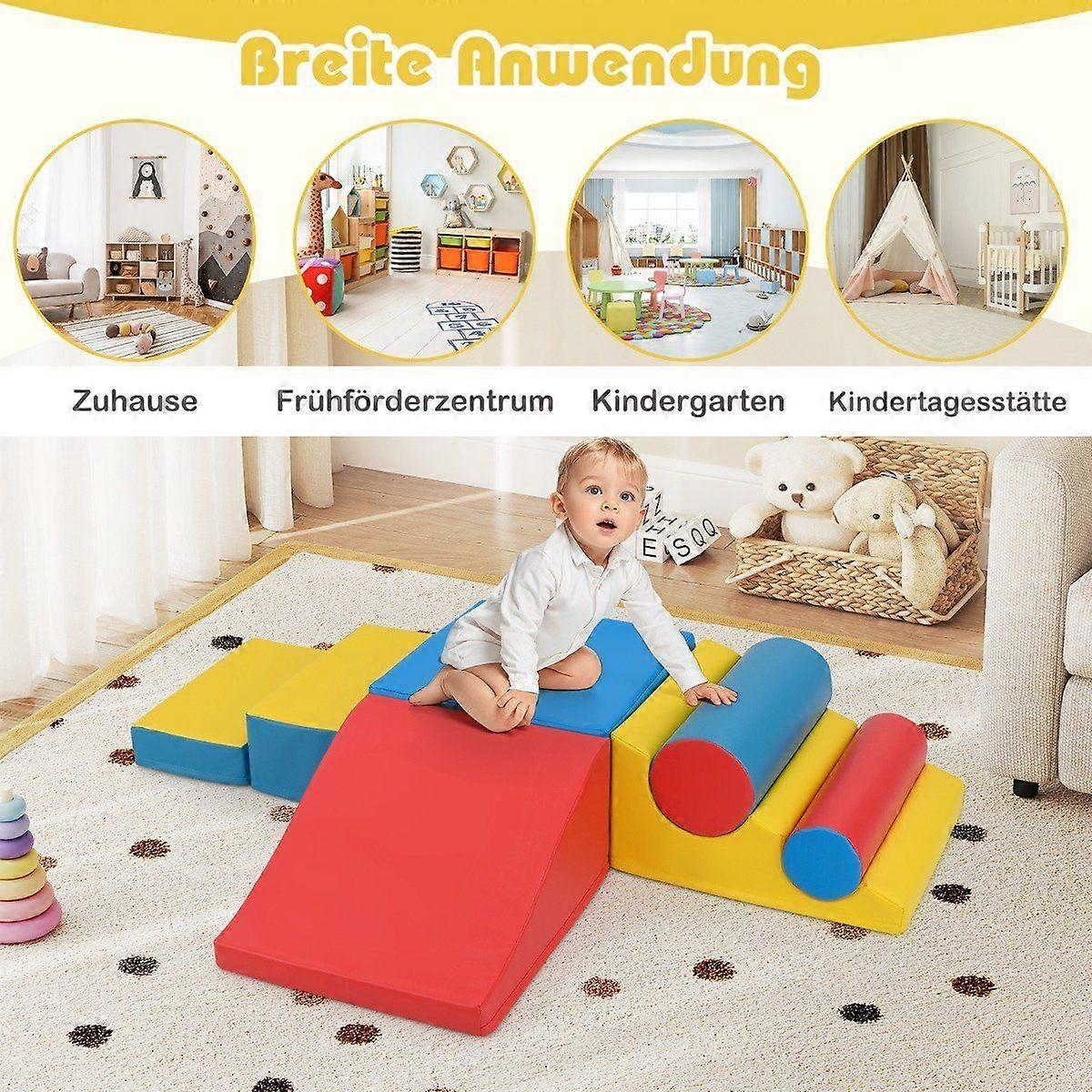 Foam climbing block for toddlers, 7-piece soft play set