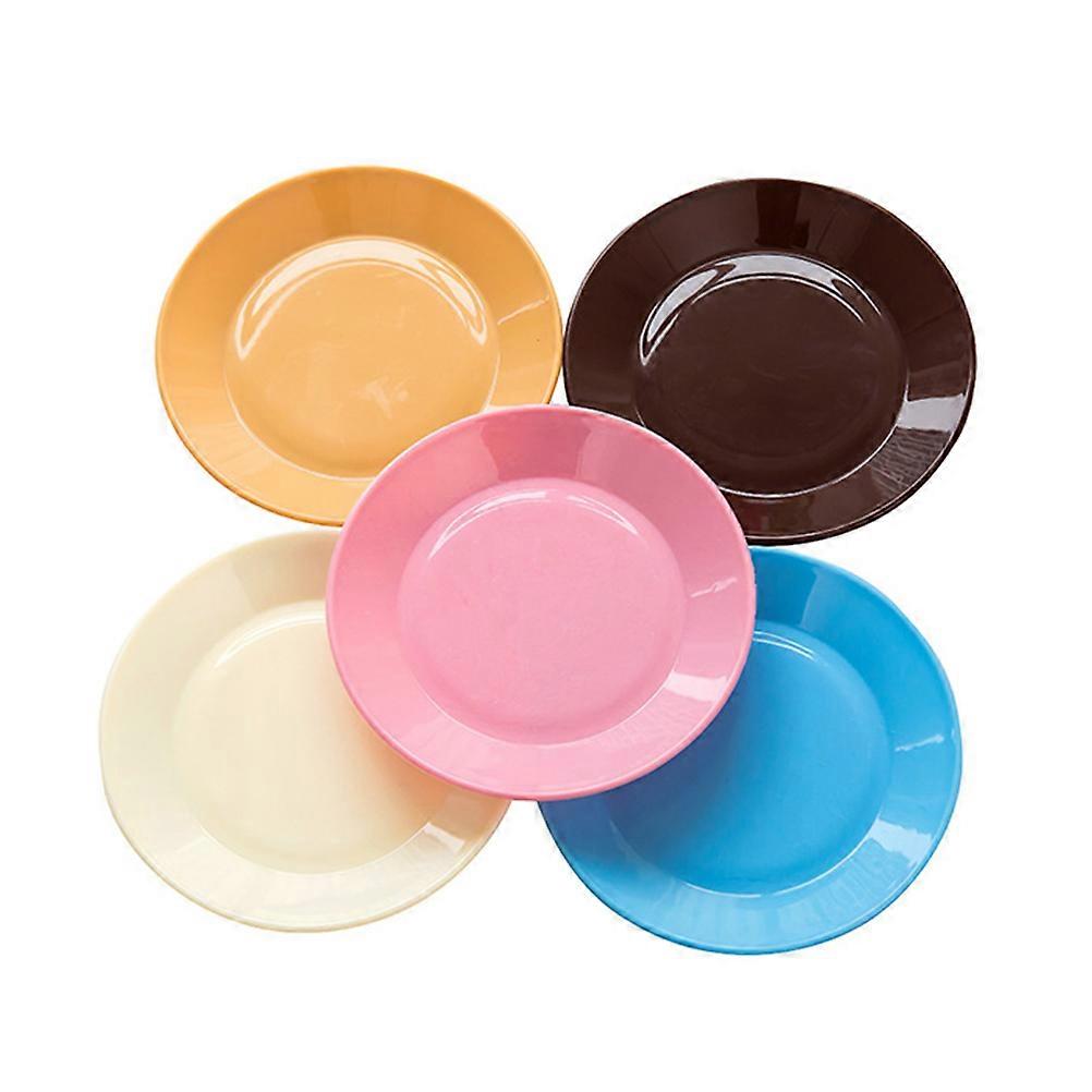 Snack Plate Round Flat Appetizer Plate for Kitchen