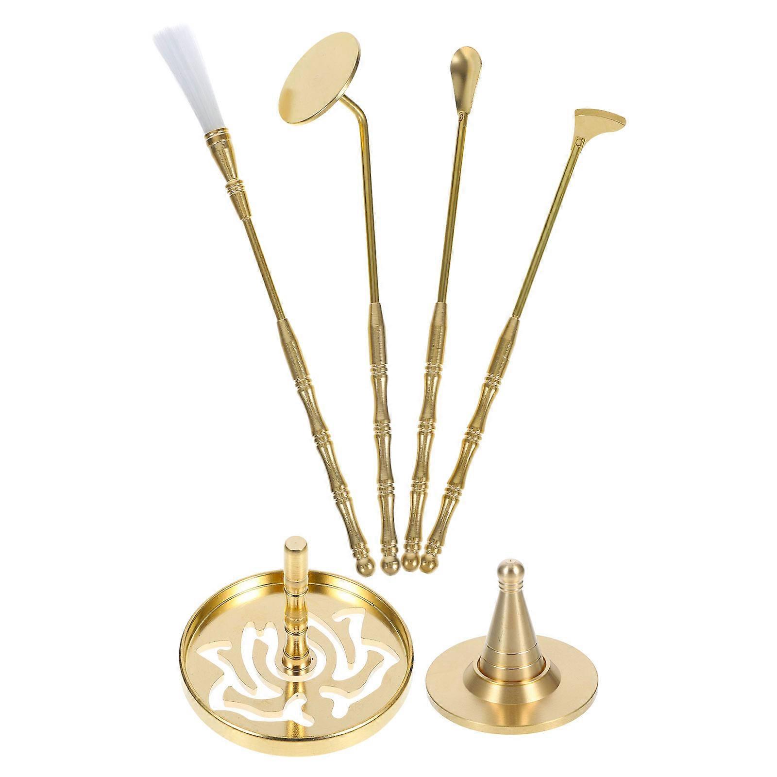Brass Incense Making Tools 5 Sets For Relaxation Meditation Human Use Quality
