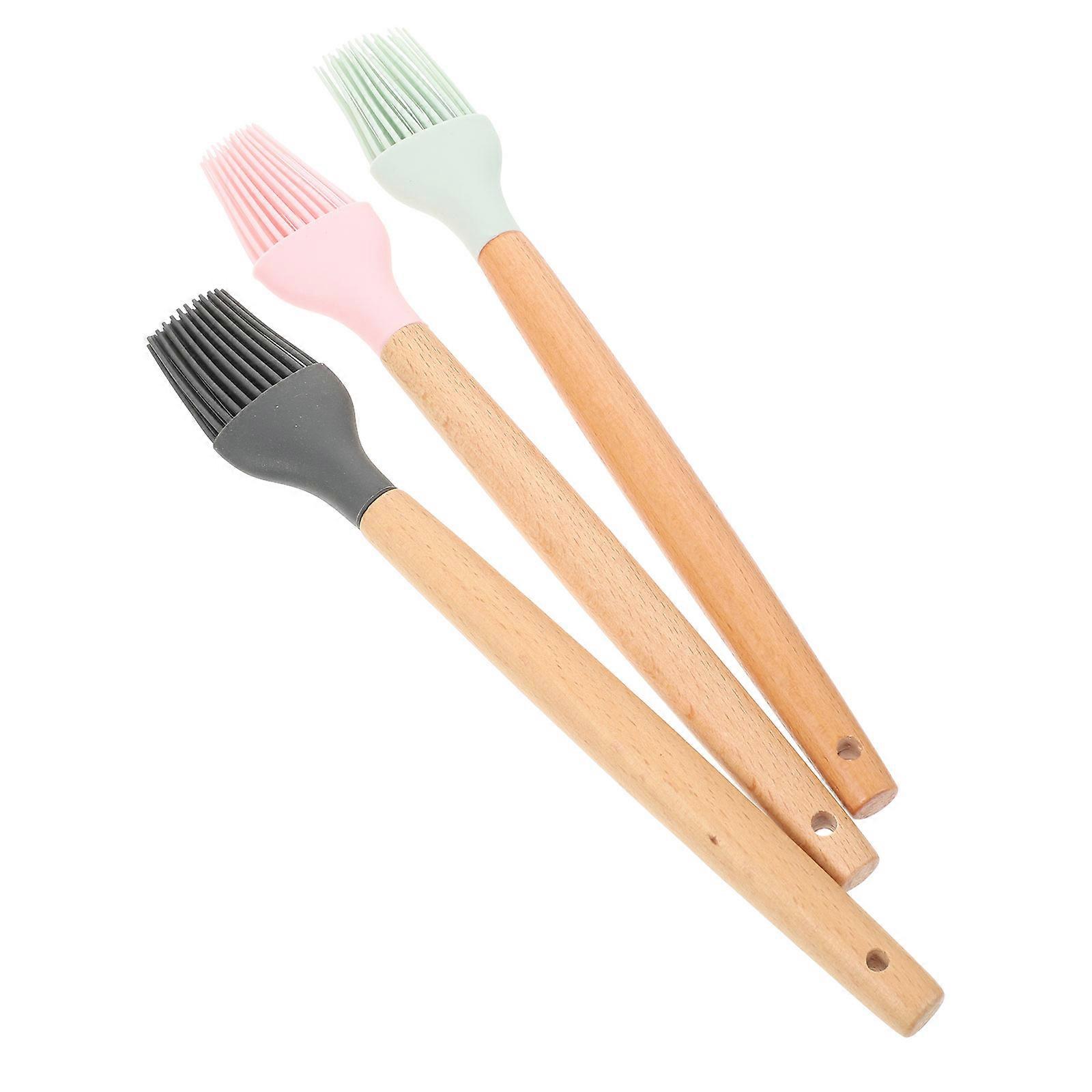 Basting Silicone Pastry Brush for Cooking 3Pcs Multi-Color Oil Silicone Brushes