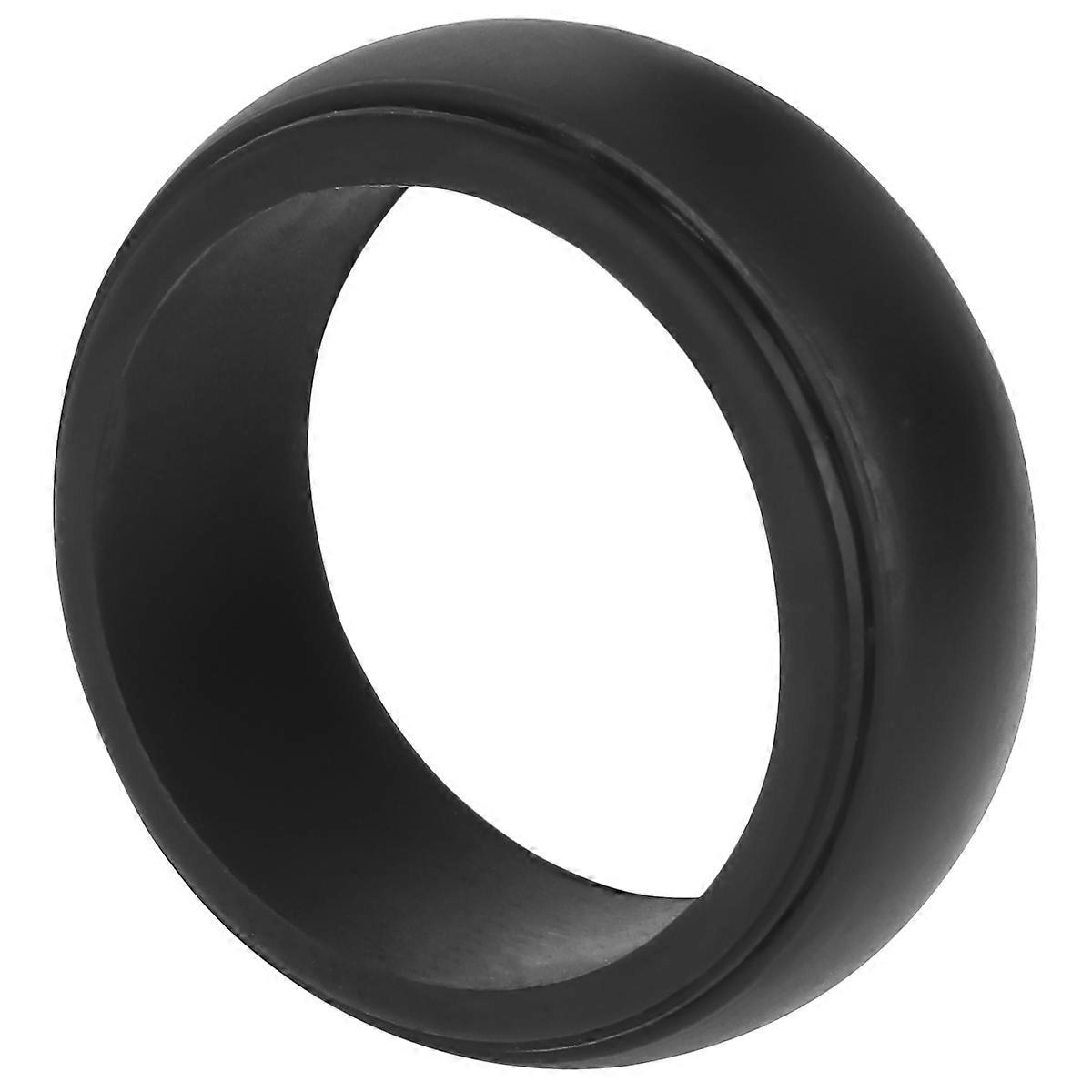 Rubber Finger Decoration for Sports Function 1Pcs Black Silicone Ring