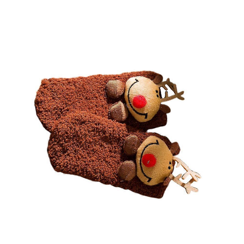 Karácsonyi Parti Zokni Baba Zokni Karácsonyi Fesztiválra 2 db Barna Jávorszarvas