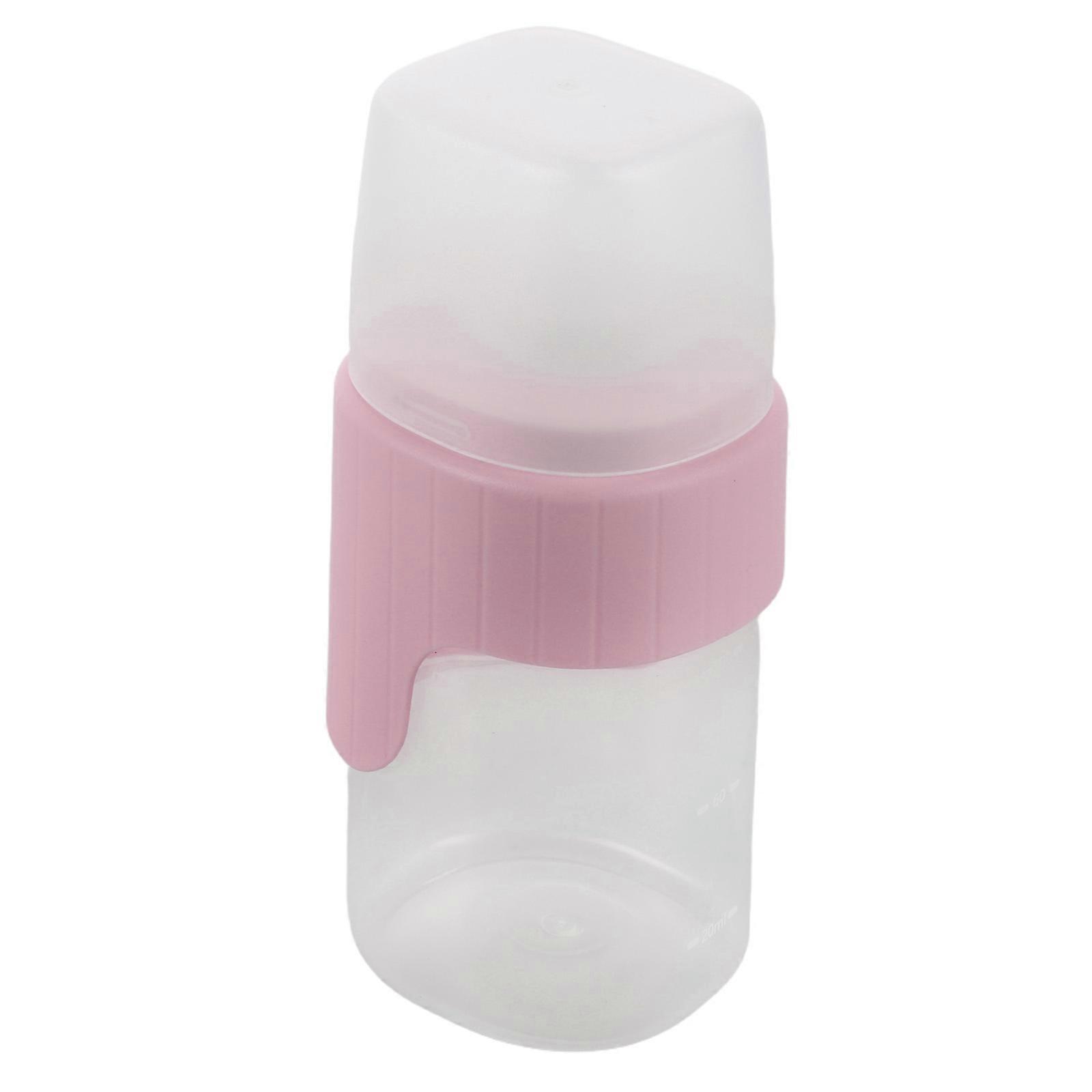 Kitten Milk Feeder Bottle with Small Nipple for Newborns 2Pcs Pink Plastic