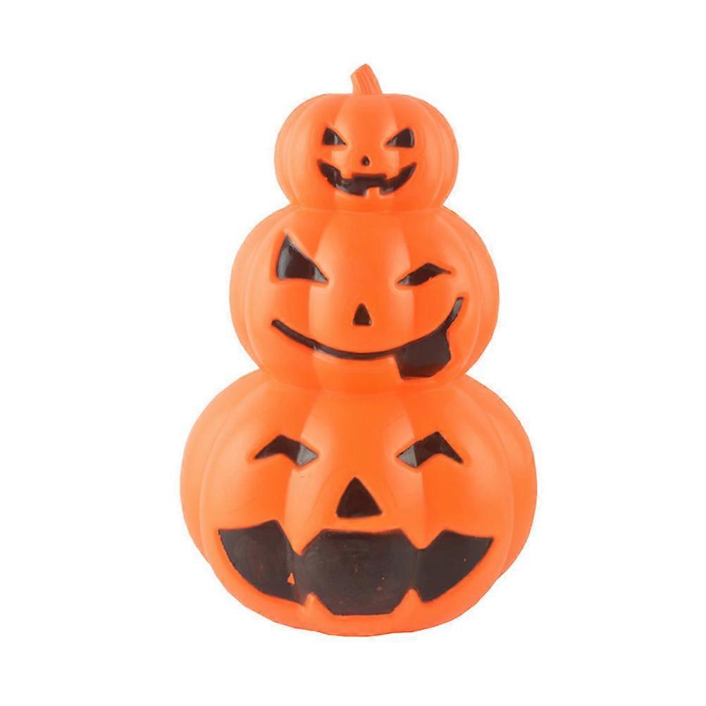 Halloween Decor Light 3 Tiers Design Pumpkin Light for Use 2Pcs